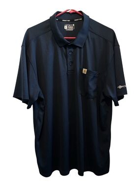 Carhartt Men’s Dark Navy Short Sleeve Polo with Pocket